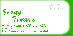 virag timari business card